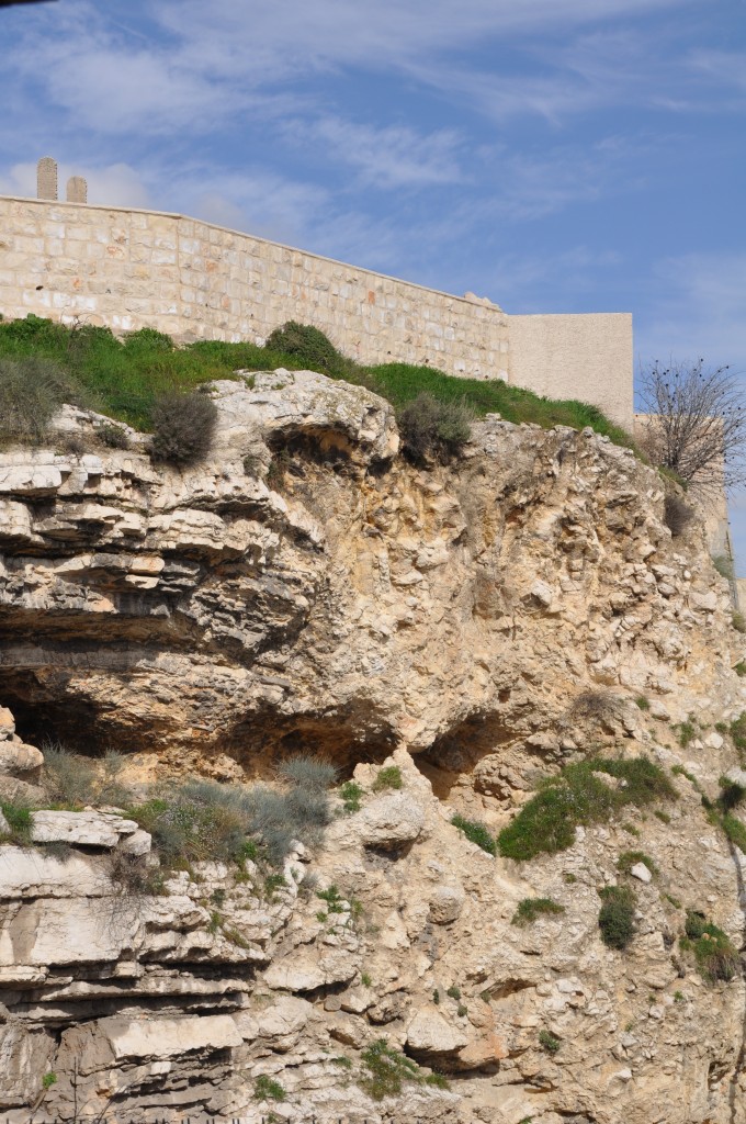 Skull-like appearance of what could be Golgotha.