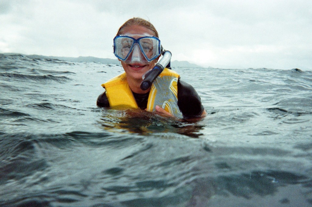 Snorkeling in the rain is always an interesting experience. 