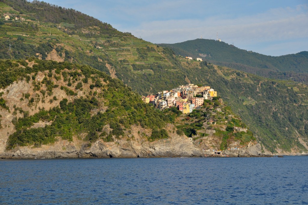 Tiny Corniglia perched in the hills. 