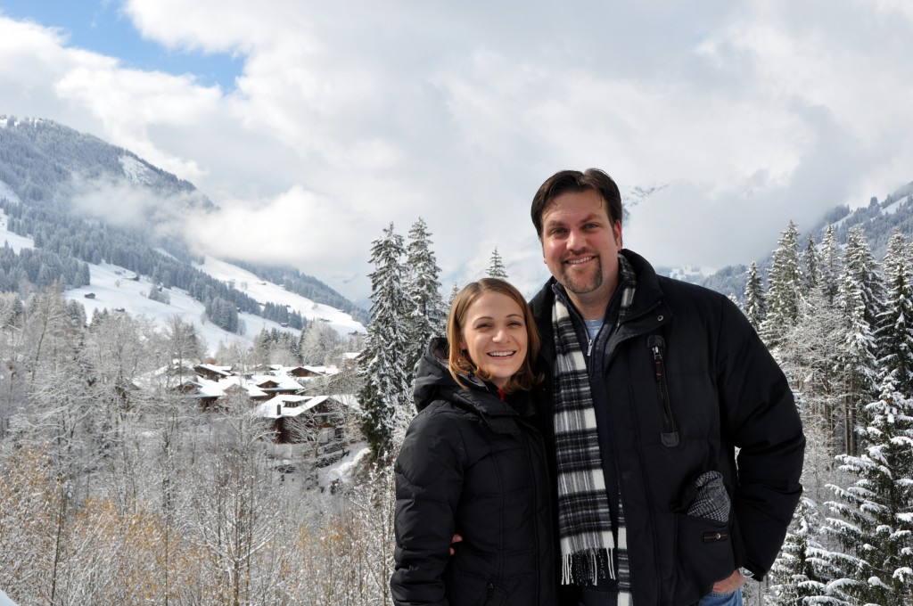 In the mountains of Gstaad.