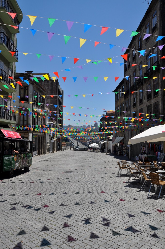 This street was actually in Porto, where they were getting ready to celebrate St. John!